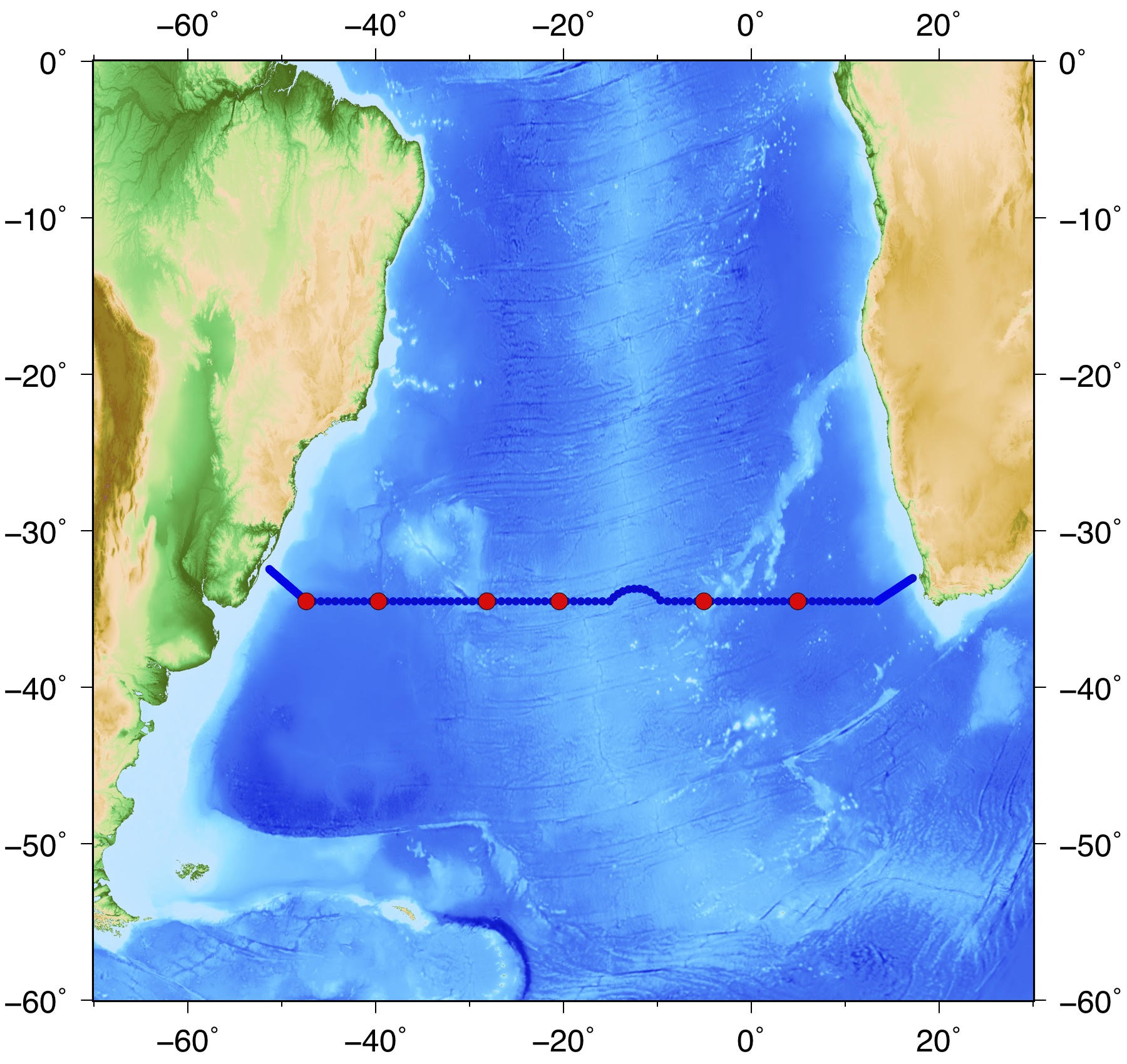 Map of expedition A10.5