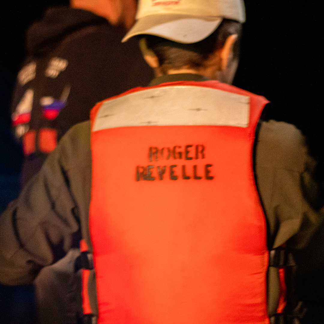 Roger Revelle Life vest on! Safety first! Photo Credit: Nick Benz