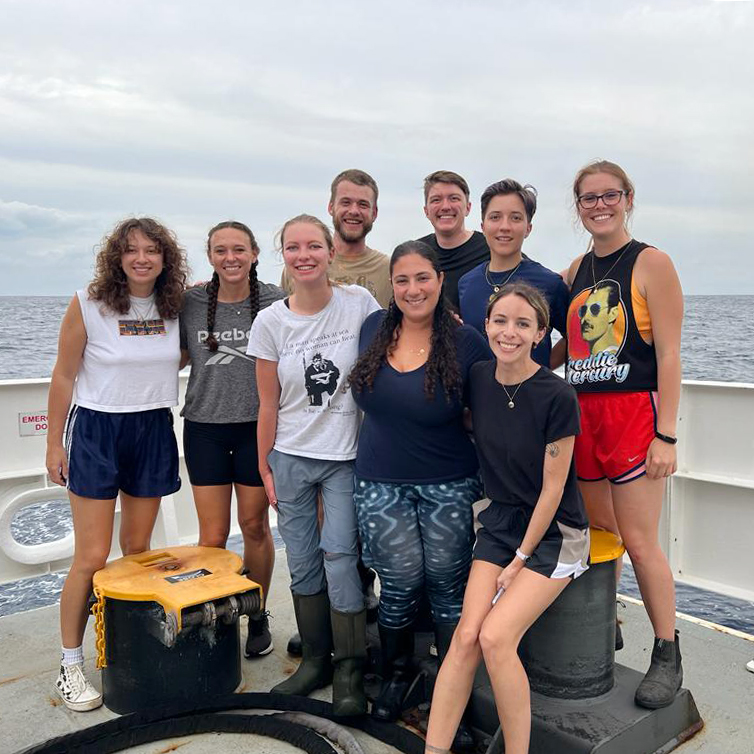 Group photo of science party day shift at the equator station