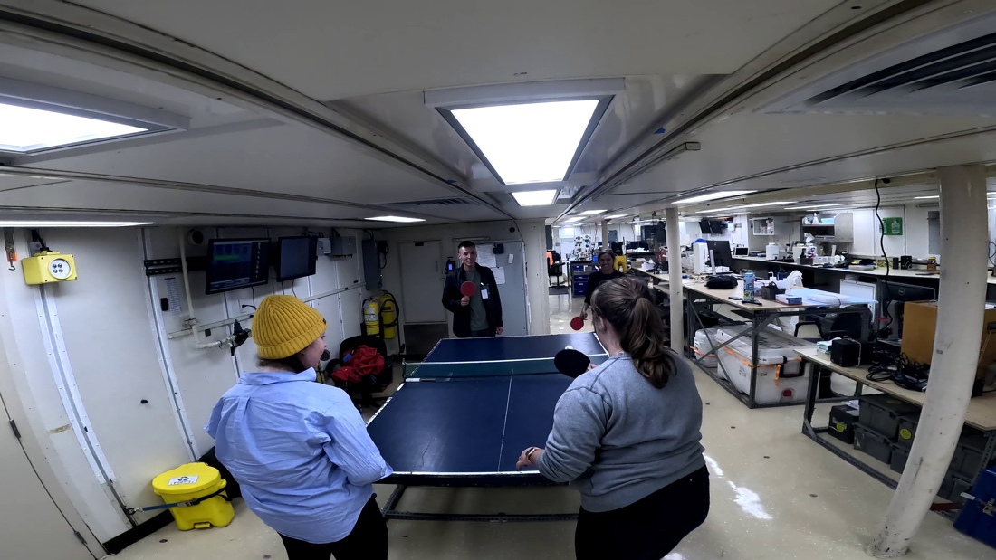 Scientists joining the ongoing ping pong tournament. Photo by Jom Lamoonkit