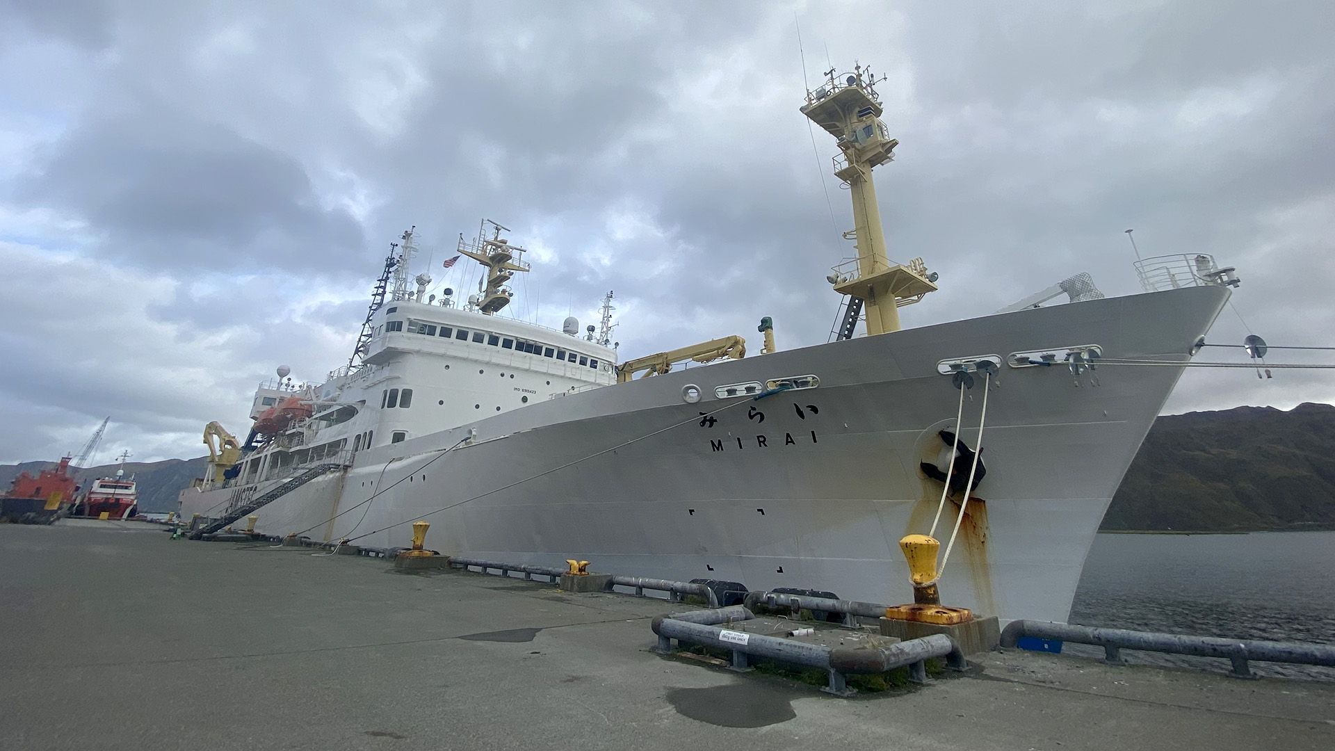 The R/V Mirai is a 360-foot research vessel operated by JAMSTEC, the Japanese agency for marine science