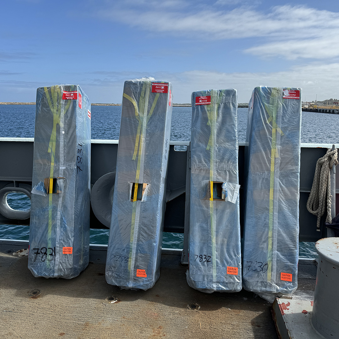 Four of the WHOI Core Argo floats during the activation process