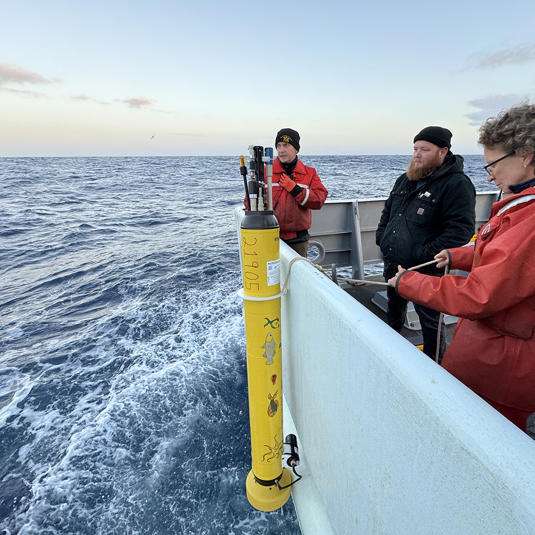 Waiting for the all-clear from the captain to ensure that we’re making 1-2 knots headway before we deploy the float;