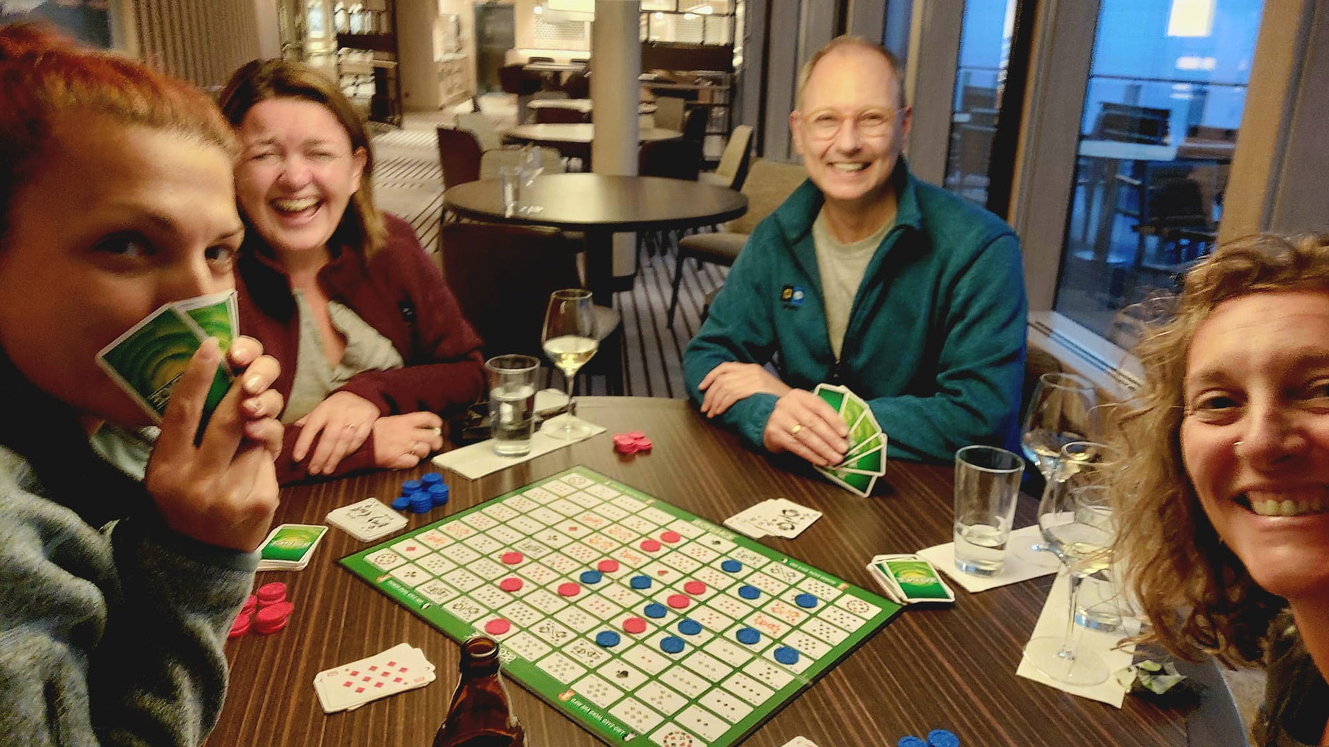 Boardgame Night 16x9 Boardgame night with Neda Spasojevic, Captain Heidi Norling and Harry Schneider and Isa Rosso.