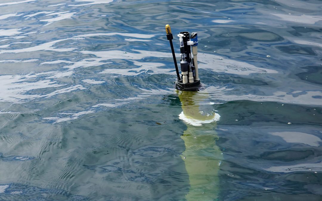 Submarine Periscope Partially Submerged In Calm Water