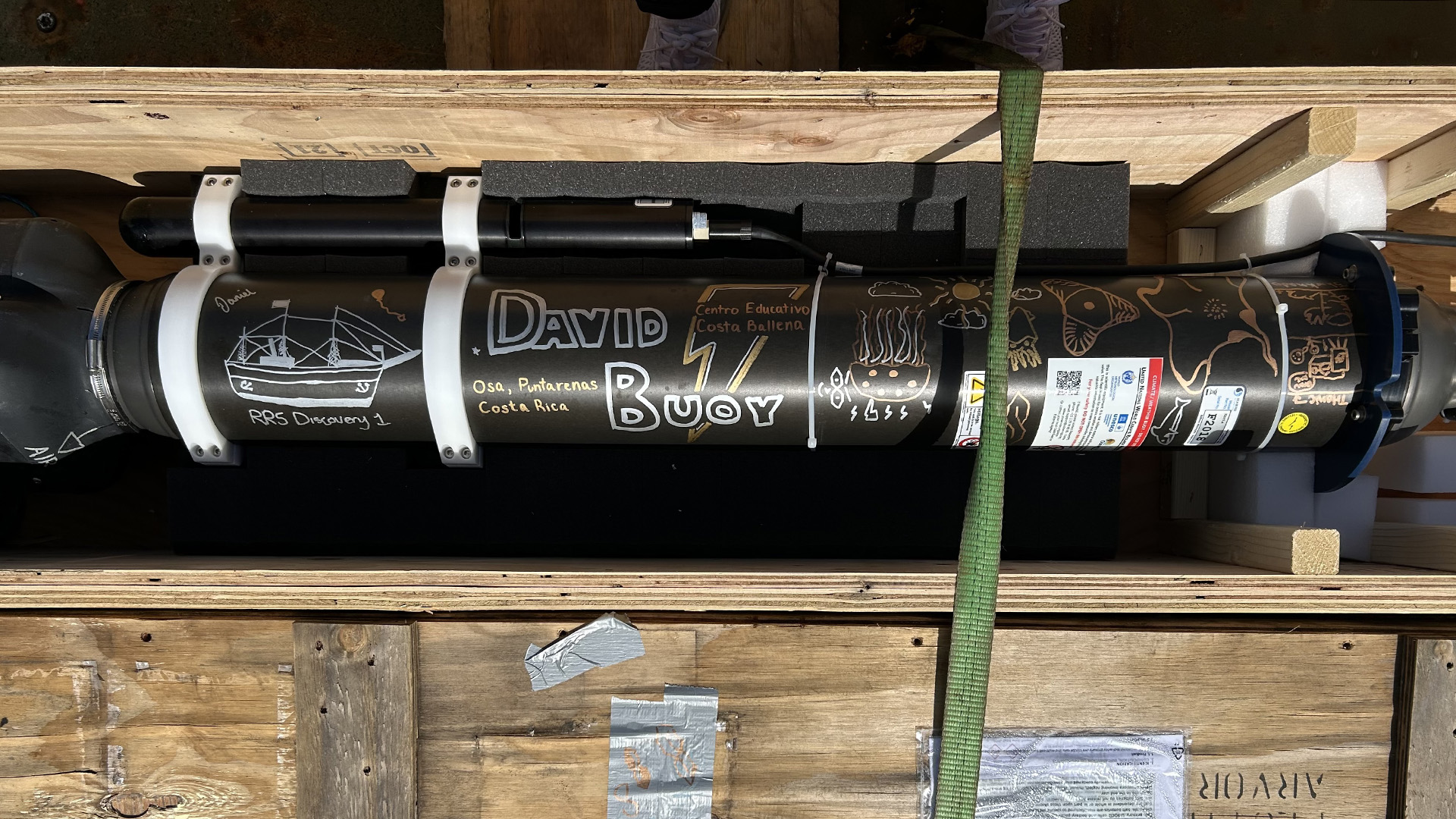 6.15 David Buoy Decorated 16x9 The fourth BGC float, ‘David Buoy’ also by students at the Centro Educativo Costa Ballena in Osa, Puntarenas, Costa Rica.